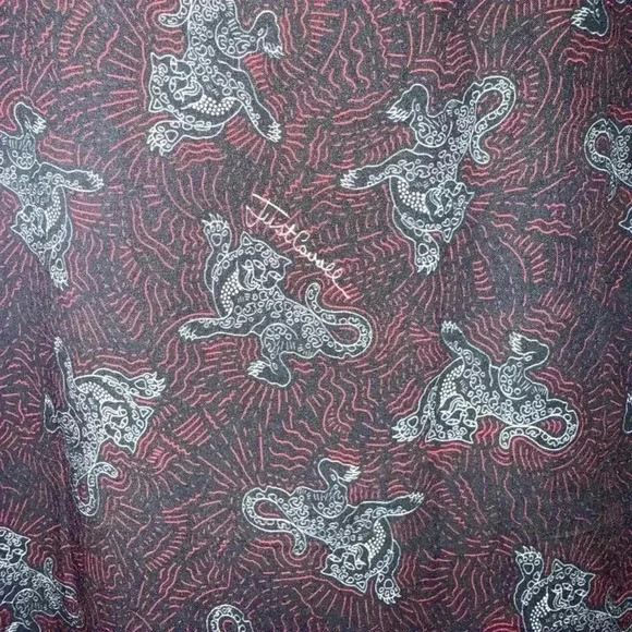 JUST CAVALLI Overprinted Tiger long sleeve button up shirt size 50 - Picture 9 of 11